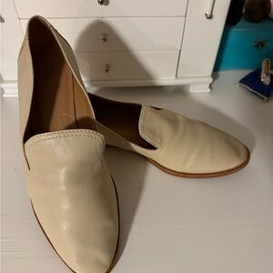 Frye Cream Leather Loafers for Women